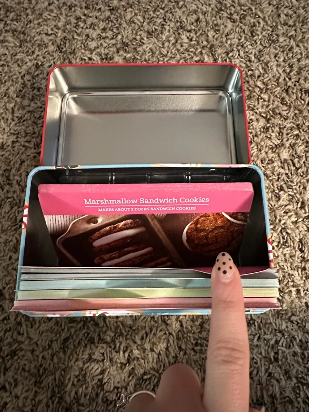 Holiday Cookies Recipe Card Collection - Red & Light Blue